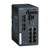 Switch gestito esteso Modicon - 8 porte per rame + 2 porte per fibra ottica monomodale