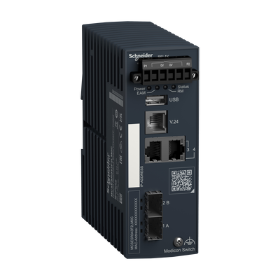 Redundancy Switch, Modicon Networking, 2 ports for copper, 2 SFP ports, coated