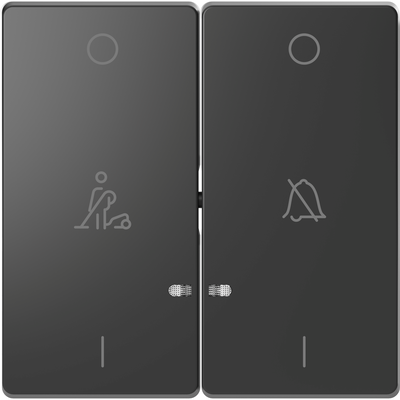 Copritasto 2 mod, indicatore finestra, marchiato DND, antracite, System Design