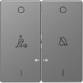 Copritasto 2 mod, indicatore finestra, marchiato DND, acciaio, System Design