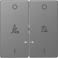 Copritasto 2 mod, indicatore finestra, marchiato DND, acciaio, System Design