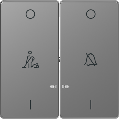 Copritasto 2 mod, indicatore finestra, marchiato DND, acciaio, System Design