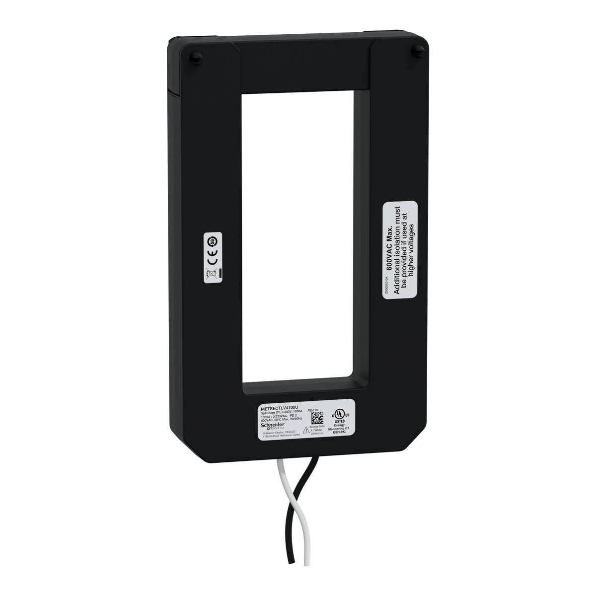 Trasformatore Amperometrico, PowerLogic, TA LVCT apribile, 1000 A, uscita 0,333 V, 146x63 mm – Immagine 3 di 3