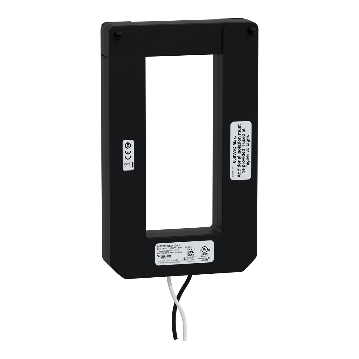 Trasformatore Amperometrico, PowerLogic, TA LVCT apribile, 1200 A, uscita 0,333 V, 146x63 mm