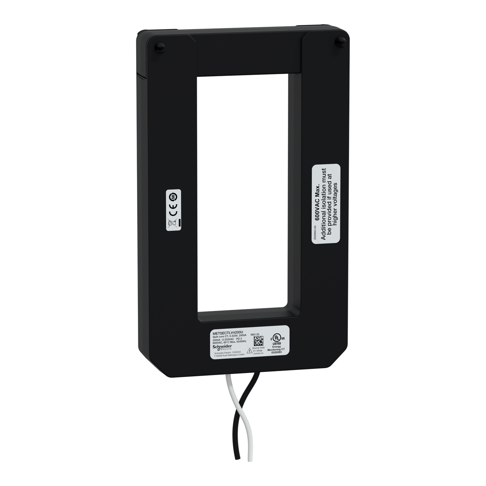 Trasformatore Amperometrico, PowerLogic, TA LVCT apribile, 2000 A, uscita 0,333 V, 146x63 mm