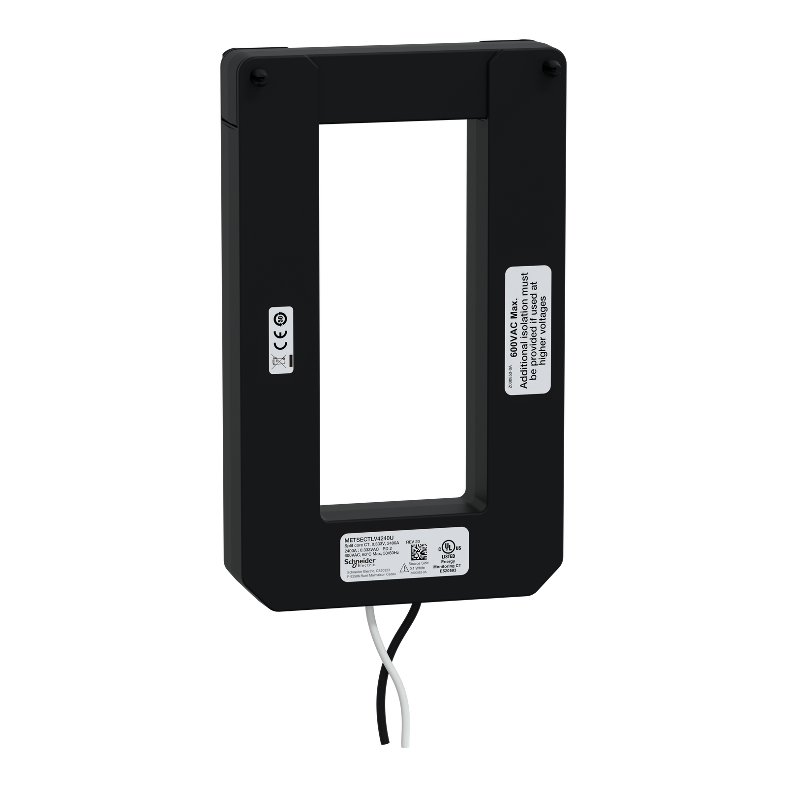 Trasformatore Amperometrico, PowerLogic, TA LVCT apribile, 2400 A, uscita 0,333 V, 146x63 mm