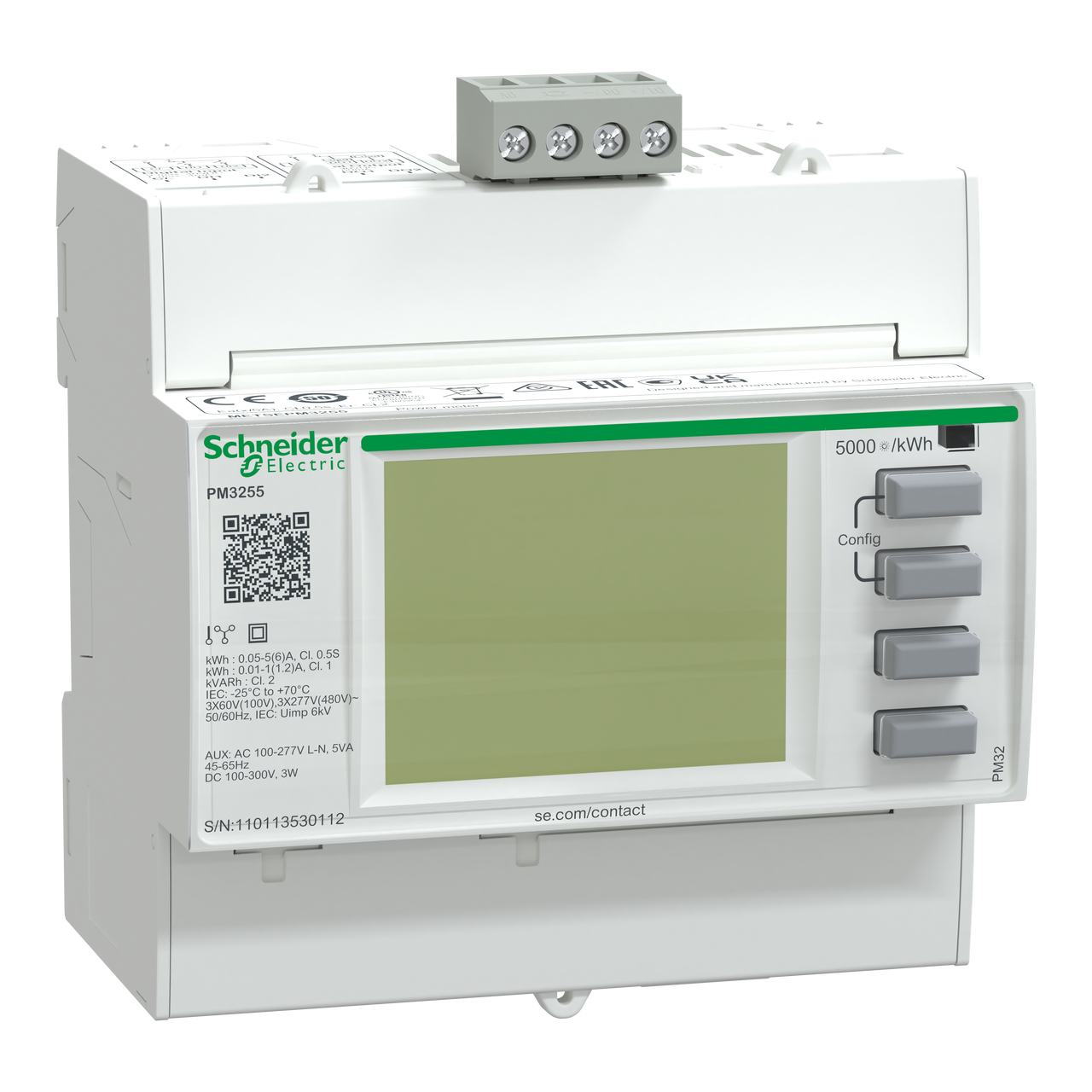 Multimetro PM3255 - inserzione con TA - THD, Allarmi - 2IN/2OUT- Modbus
