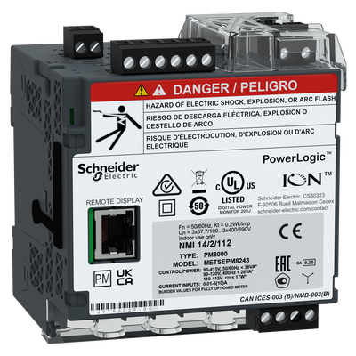 PowerLogic PM8000 - PM8243 Misuratore di Power Quality - da guida DIN (no display)