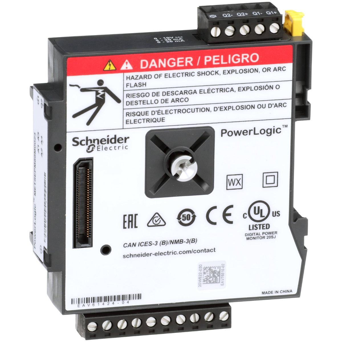 PowerLogic PM8000 - Modulo I/O analogici - 4 ingressi + 2 uscite – Immagine 3 di 3