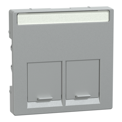 Piastra serie civile, SpaceLogic KNX, Interruttori Merten System M, Alluminio