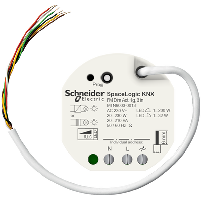 Attuatore Dimmer SpaceLogic KNX da incasso 1ch 3in, KNX Secure