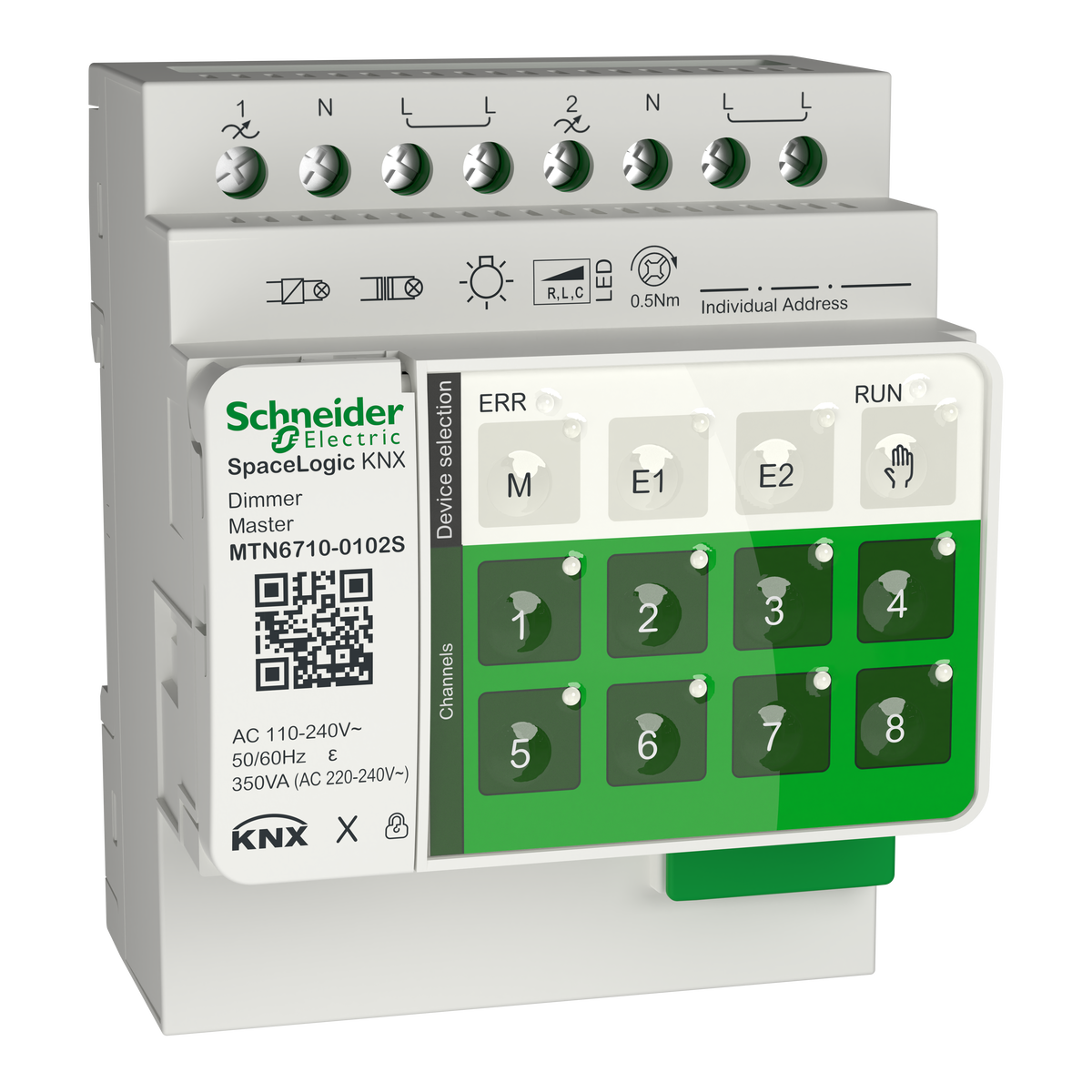 Attuatore KNX, SpaceLogic KNX, SpaceLogic KNX, 2ch Dimmer universale