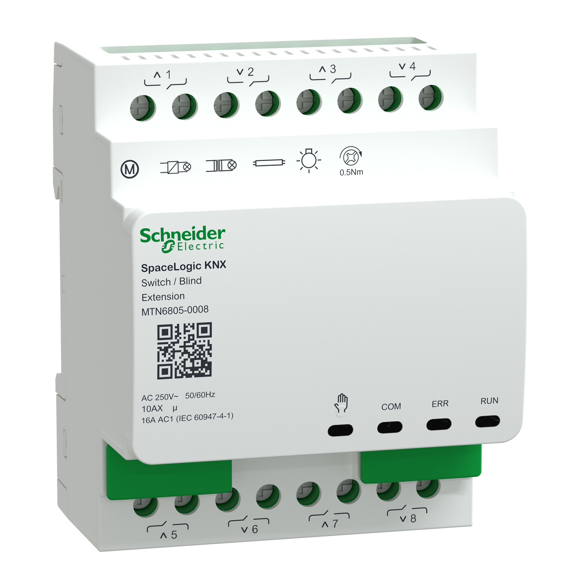 Estensione Commutazione 8ch/Veneziane 4 ch 16A SpaceLogic KNX