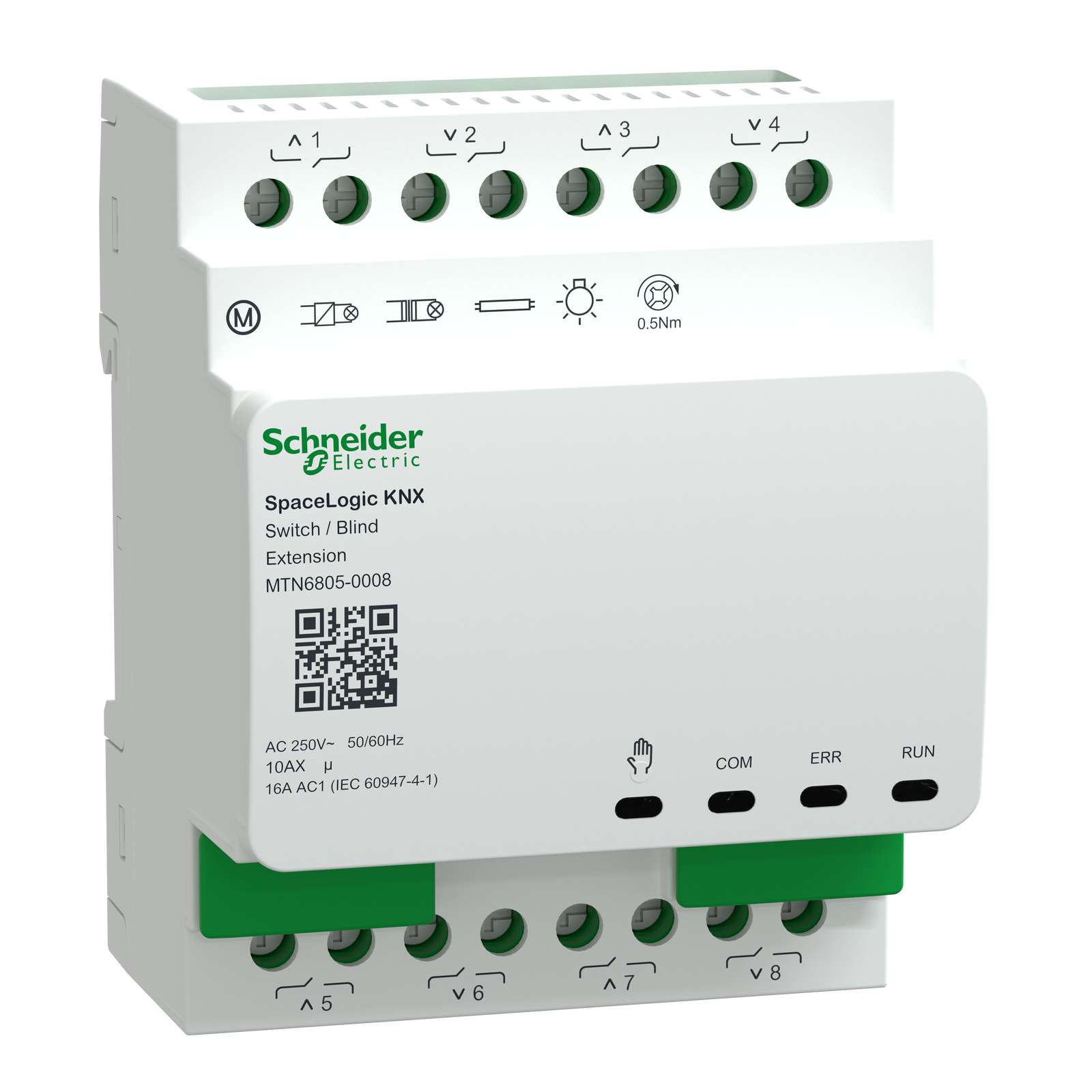 Estensione Commutazione 8ch/Veneziane 4 ch 16A SpaceLogic KNX