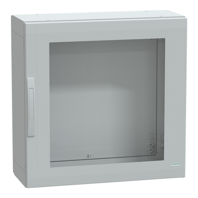 Armadio in poliestere, PanelSeT PLA, porta trasparente, totalmente chiuso, 750x750x320mm, IP65, IK08
