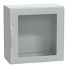 Armadio in poliestere, PanelSeT PLA, porta trasparente, totalmente chiuso, 750x750x420mm, IP65, IK08