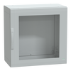 Armadio in poliestere, PanelSeT PLA, porta trasparente, totalmente chiuso, 750x750x420mm, IP65, IK08