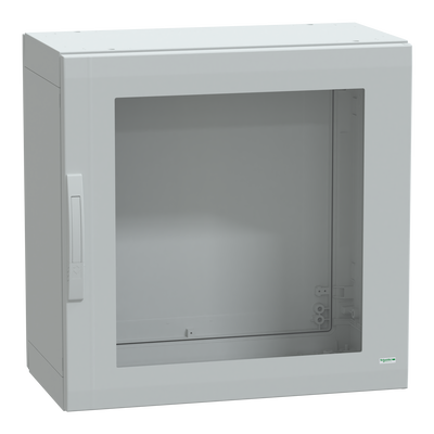 Armadio in poliestere, PanelSeT PLA, porta trasparente, totalmente chiuso, 750x750x420mm, IP65, IK08