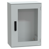 Cassetta in poliestere montata a parete, PanelSeT PLM, porta trasparente, con maniglia, 747x536x300mm, IP66, IK08, RAL 7035