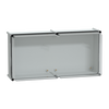 Cassetta PLS, retro in poliestere, coperchio trasparente per PC IP65 36x72x23 cm