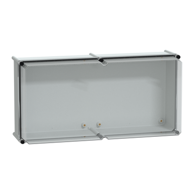 Cassetta PLS, retro in poliestere, coperchio trasparente per PC IP65 36x72x23 cm