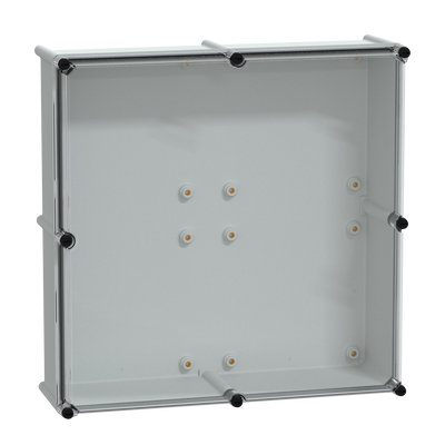 Cassetta PLS, retro in poliestere, coperchio trasparente per PC IP65 54x54x18cm