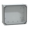 Contenitore in policarbonato , PanelSeT TBP,  UL, IP66, IK08, RAL 7035, A291xL241xP128 con coperchio trasparente H60