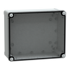Contenitore in policarbonato , PanelSeT TBP,  UL, IP66, IK08, RAL 7035, A291xL241xP128 con coperchio trasparente H20