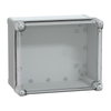 Contenitore in policarbonato , PanelSeT TBP,  UL, IP66, IK08, RAL 7035, A291xL241xP168 con coperchio trasparente H60