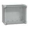 Contenitore in policarbonato , PanelSeT TBP,  UL, IP66, IK08, RAL 7035, A291xL241xP168 con coperchio trasparente H60