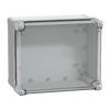Contenitore in policarbonato , PanelSeT TBP,  UL, IP66, IK08, RAL 7035, A291xL241xP168 con coperchio trasparente H60