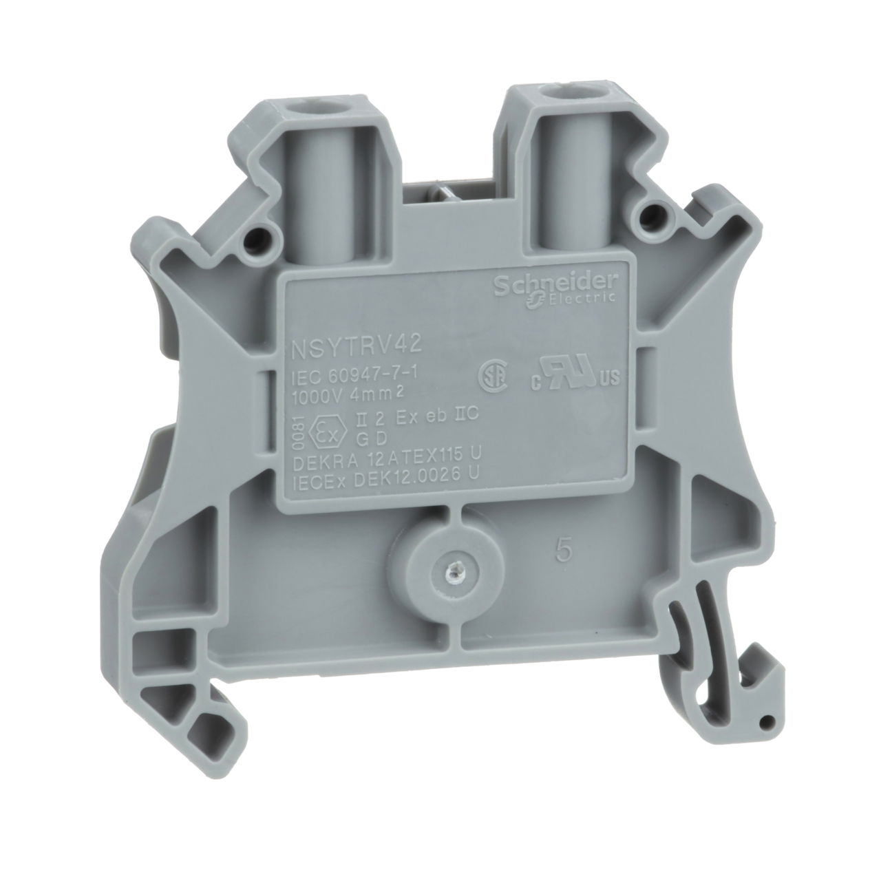 Morsetto vite, 2pt, 4mm² grigio - [prezzo per 100 pz] – Immagine 3 di 3