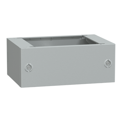 Zoccolo in poliestere tipo ZA per PLA/PLAT H200xL500xP420 RAL 7035