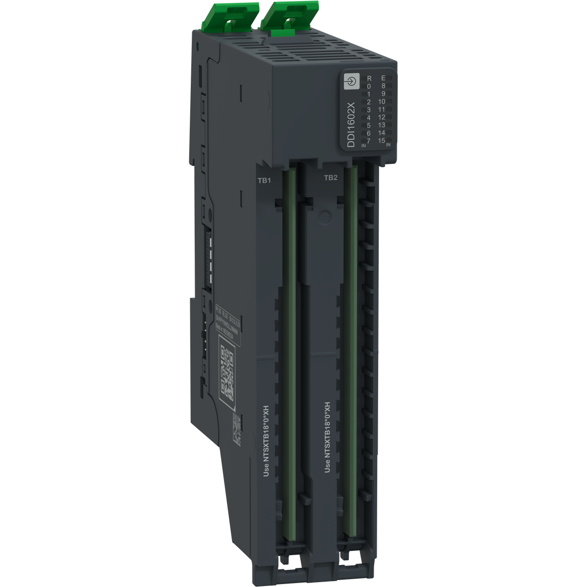 Modulo ingressi digitali + base, 16 In, 24 V CC, Sink, 1/2/3 fili, Modicon Edge I/O NTS
