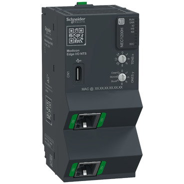 Modulo di interfaccia di rete, EtherNet/IP, Modbus TCP, 100 Mbps, 2 RJ45, Hardened, Modicon Edge I/O NTS – Immagine 2 di 4