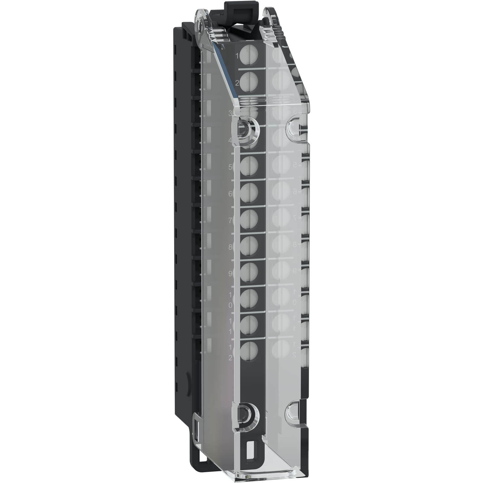 Morsettiera a vite, 12 punti, passo 5 mm, con copertura, da utilizzare su modulo a bassa altezza, temprata, Modicon Edge I/O NTS