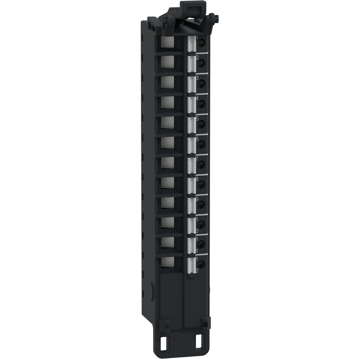 Morsettiera a molla, 12 punti, passo 5 mm, senza coperchio, da utilizzare su modulo corto, temprata, Modicon Edge I/O NTS – Immagine 3 di 4