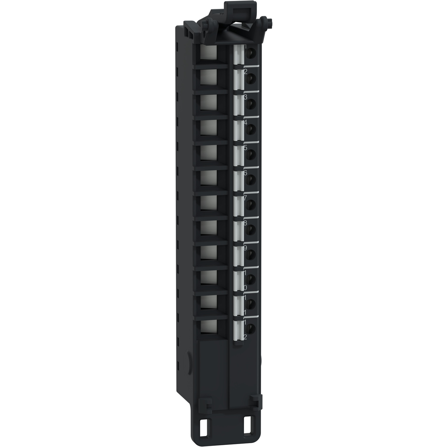 Morsettiera a molla, 12 punti, passo 5 mm, senza coperchio, da utilizzare su modulo corto, temprata, Modicon Edge I/O NTS – Immagine 3 di 4