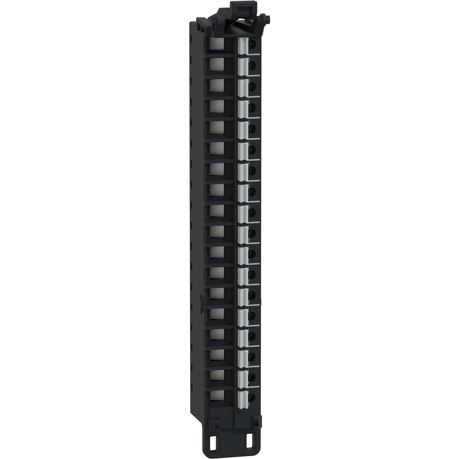 Morsettiera a molla, 18 punti, passo 5 mm, senza copertura, uso su modulo ad alta altezza (X), temprata,  Modicon Edge I/O NTS – Immagine 3 di 4