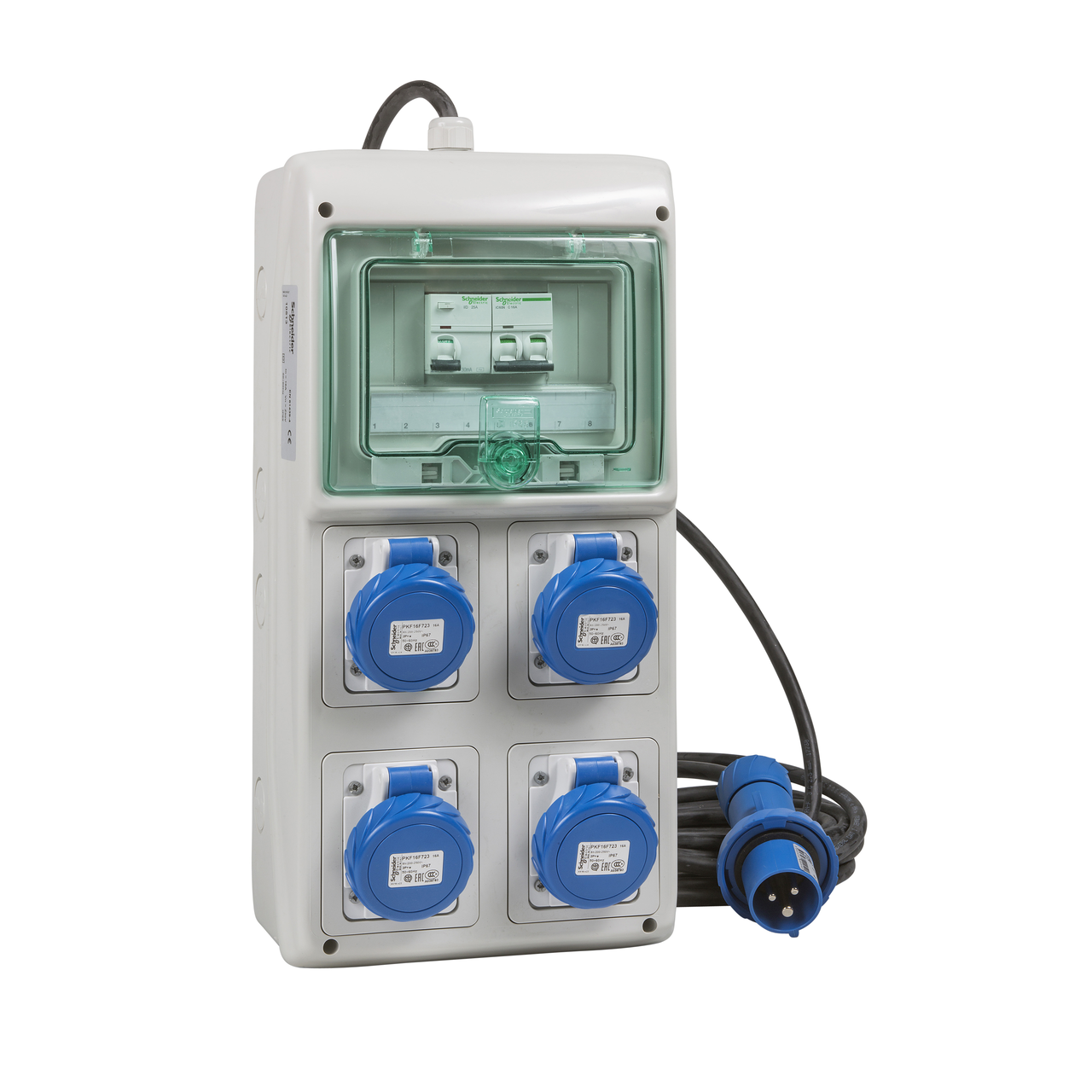 Quadro mobile ASC IP65 - 8 moduli - 4 prese da incasso