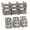 3 connettori - Per 4 x 240 mm² - Cavi nudi e 1 copriconnettore