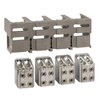 4 connettori - Per 4 x 240 mm² - Cavi nudi e 1 copriconnettore