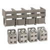 4 connettori - Per 4 x 240 mm² - Cavi nudi e 1 copriconnettore