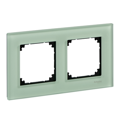 Cornice M-Elegance, doppia, vetro, verde