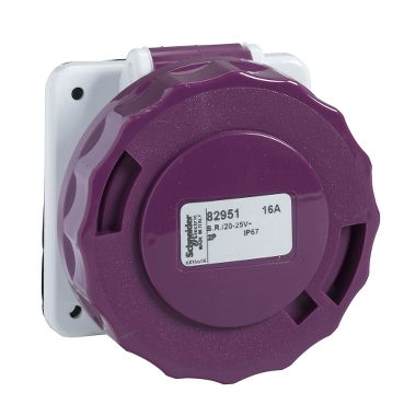 Presa fissa BTS da incasso IP67 32A 24V 50Hz 3P – Immagine 2 di 3