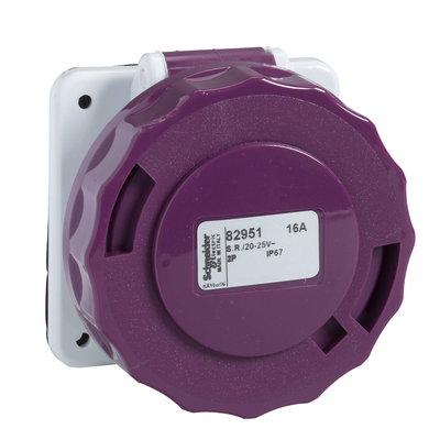 Presa fissa BTS da incasso IP67 32A 24V 50Hz 3P