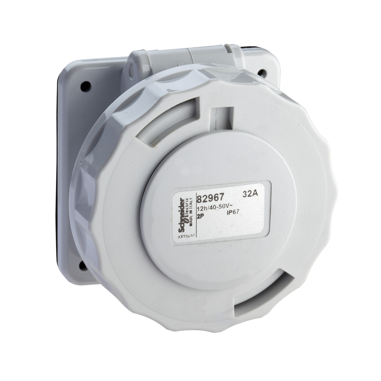 Presa fissa BTS da incasso IP67 32A 24/48V CC 2P