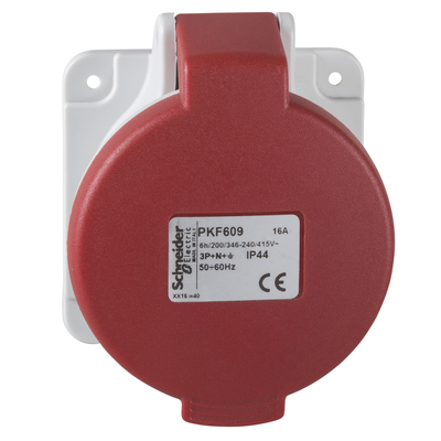 Presa da incasso diritta IP44 16A 380V 3P+N+T