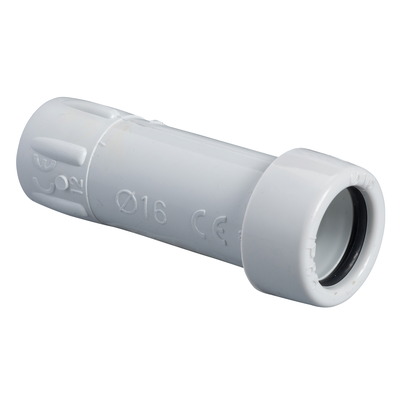 Raccordo tubo guaina, Mureva Tube & Fix, Tubafroid, RTGP16, IP67, diametro esterno tubi 16mm, diametro interno guaine 12mm  [prezzo per 100pz]