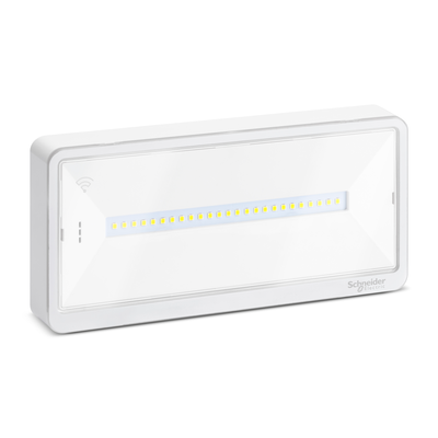 Exiway Light, IP65, Autoalimentato Autodiagnosi Connesso Activa-link, SE-SA, 500/400/300/250 lm SE, 230lm SA, 1/1,5/2/3h, illuminazione di sicurezza